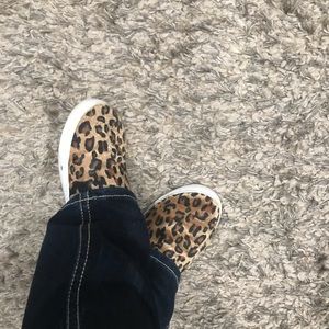 Cheetah slip ons
